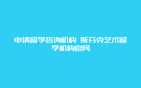 申请留学咨询机构 斯芬克艺术留学机构官网