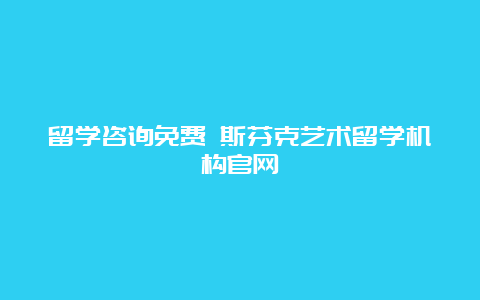 留学咨询免费 斯芬克艺术留学机构官网