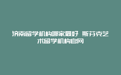 济南留学机构哪家最好 斯芬克艺术留学机构官网