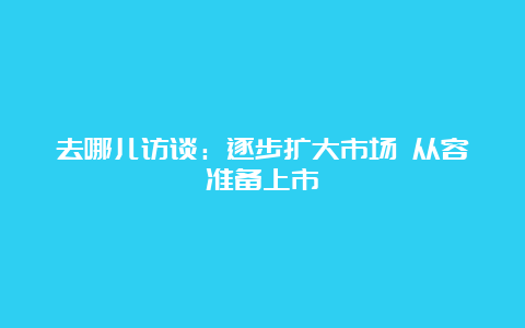 去哪儿访谈：逐步扩大市场 从容准备上市