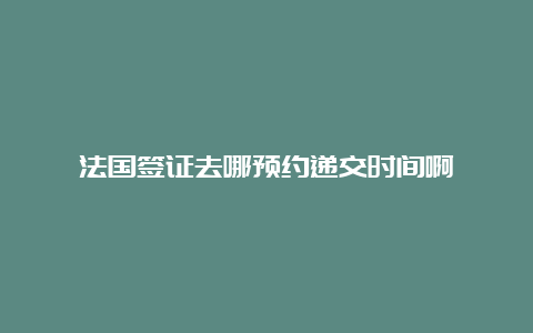 法国签证去哪预约递交时间啊