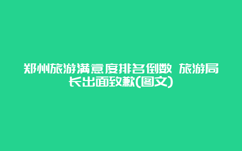 郑州旅游满意度排名倒数 旅游局长出面致歉(图文)