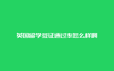 英国留学签证通过率怎么样啊