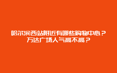 哈尔滨西站附近有哪些购物中心？万达广场人气高不高？