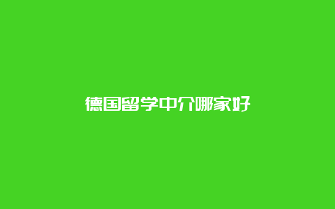 德国留学中介哪家好