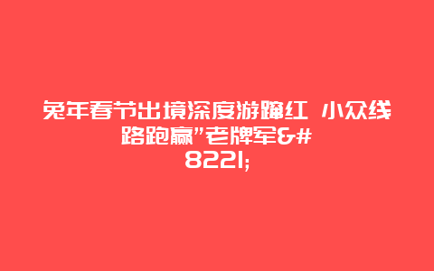 兔年春节出境深度游蹿红 小众线路跑赢”老牌军”