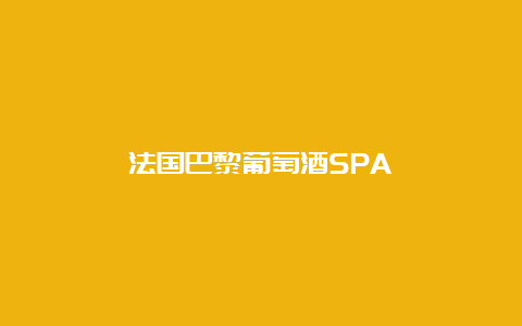 法国巴黎葡萄酒SPA