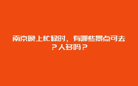 南京晚上忙碌时，有哪些景点可去？人多吗？