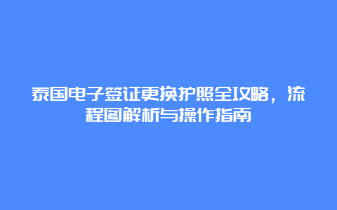 泰国电子签证更换护照全攻略，流程图解析与操作指南