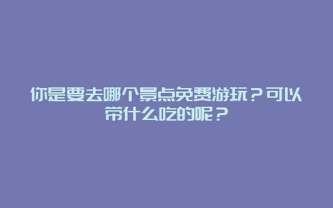 你是要去哪个景点免费游玩？可以带什么吃的呢？