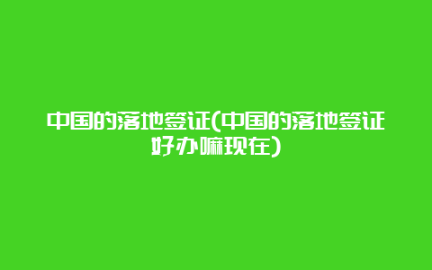 中国的落地签证(中国的落地签证好办嘛现在)