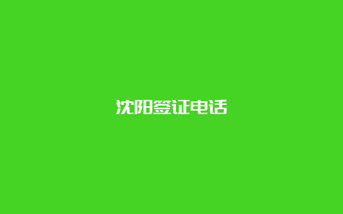 沈阳签证电话