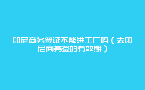 印尼商务签证不能进工厂吗（去印尼商务签的有效期）