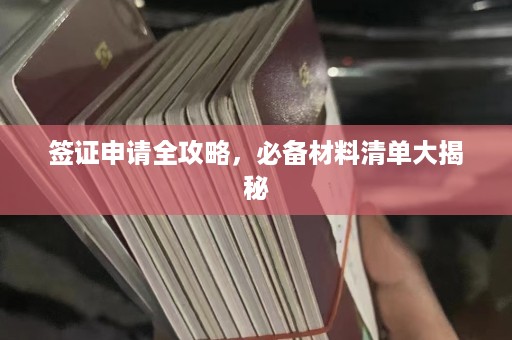 签证申请全攻略，必备材料清单大揭秘