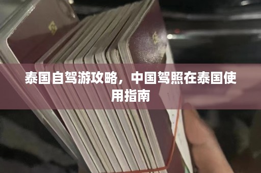 泰国自驾游攻略，中国驾照在泰国使用指南